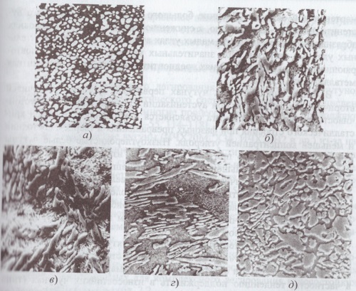 Микроструктуры доэвтектических износостойких чугунов в отливках, полученных при непрерывно-циклическом литье