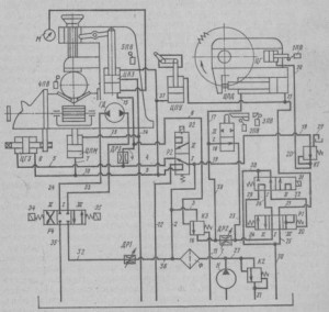 Гидравлическая схема отрезного автомата 8Б66А